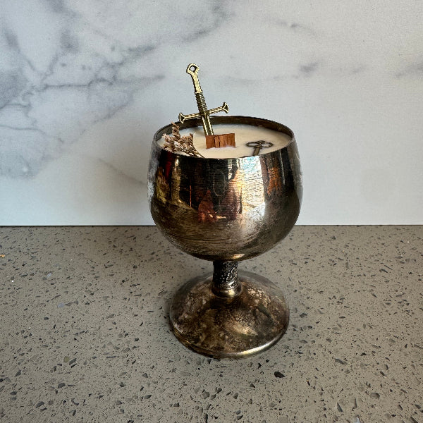 Silver Plated Goblet Candle