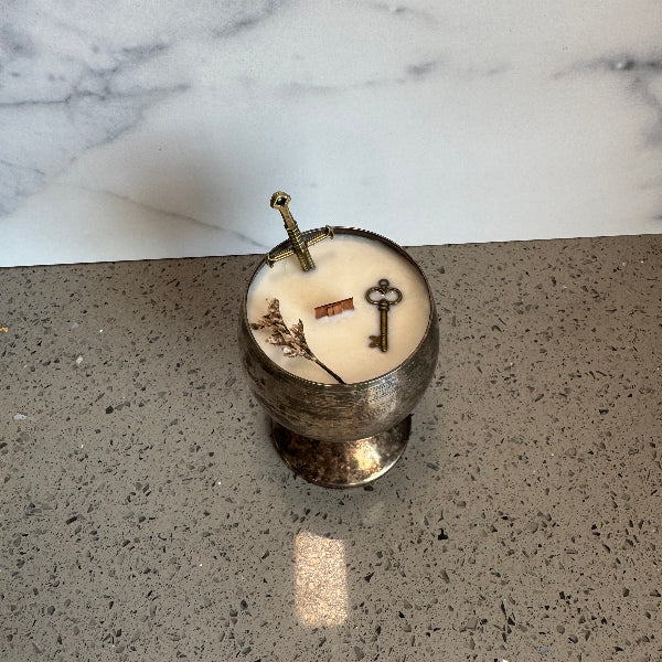 Silver Plated Goblet Candle