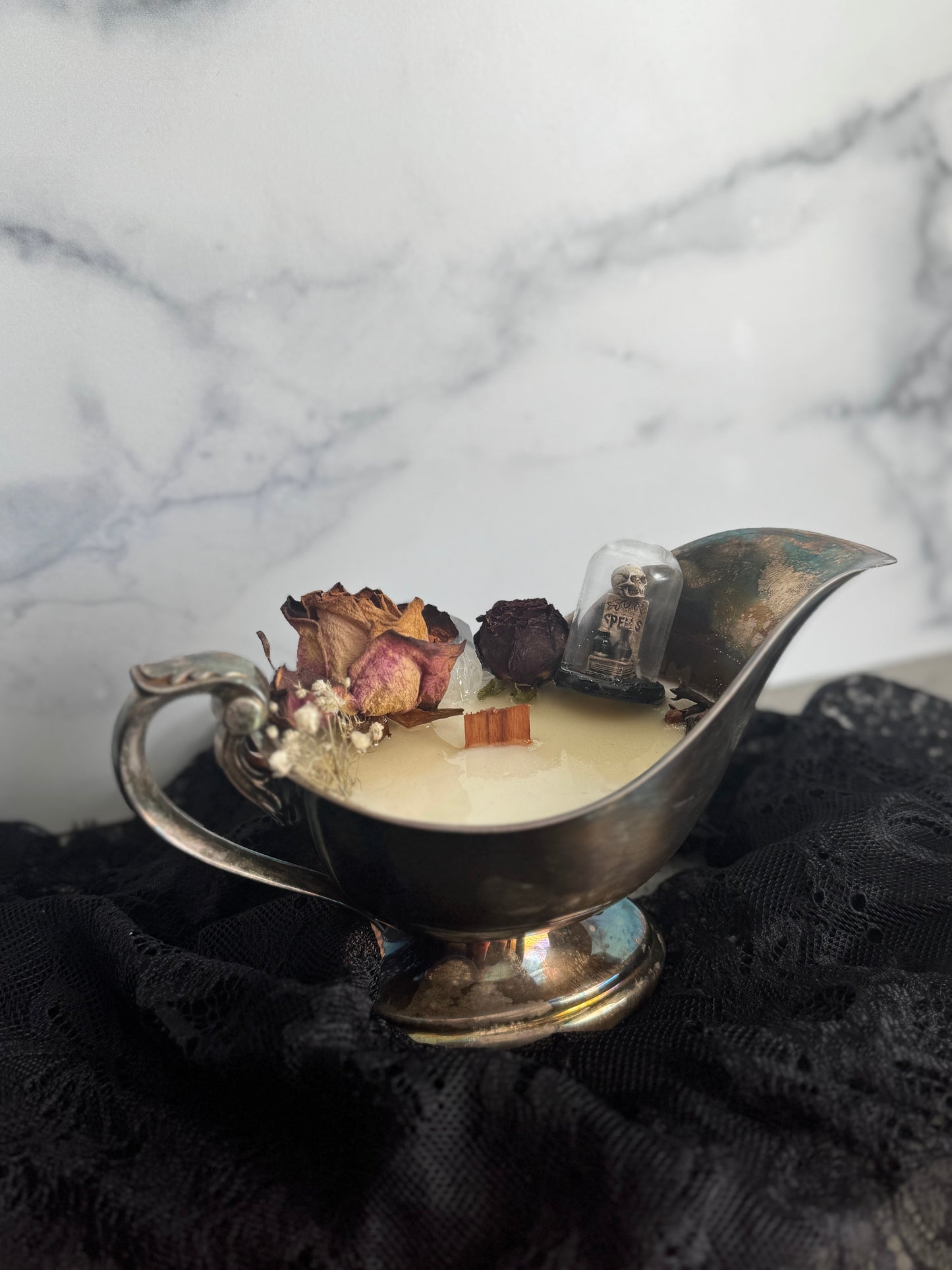 Silver Plated Gravy Boat Candle