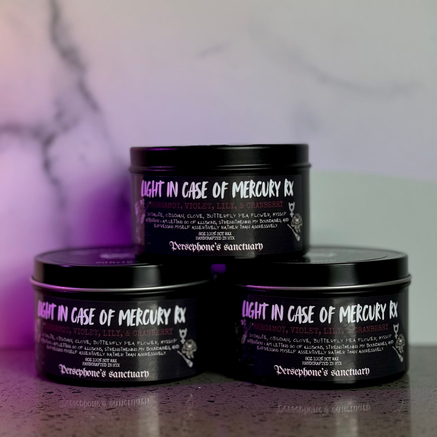 The Light In case of Mercury RX Intention Candle