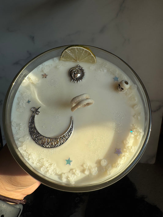 Midnight Margarita glass candle