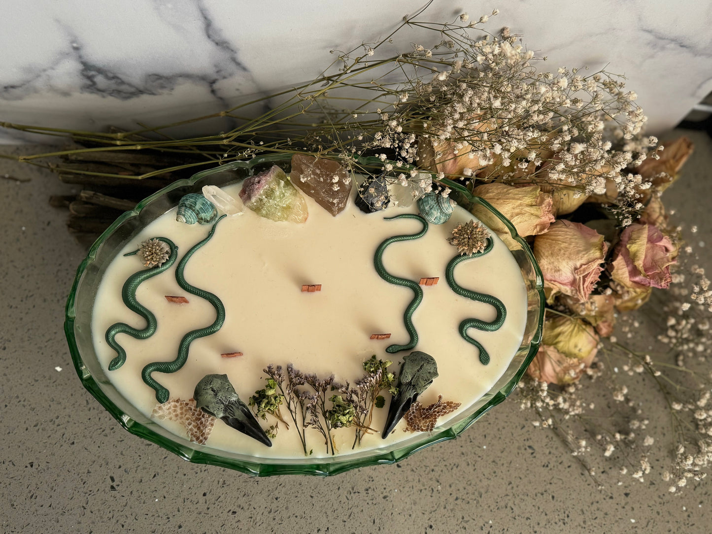 Vintage Harvest Grape Bowl Candle