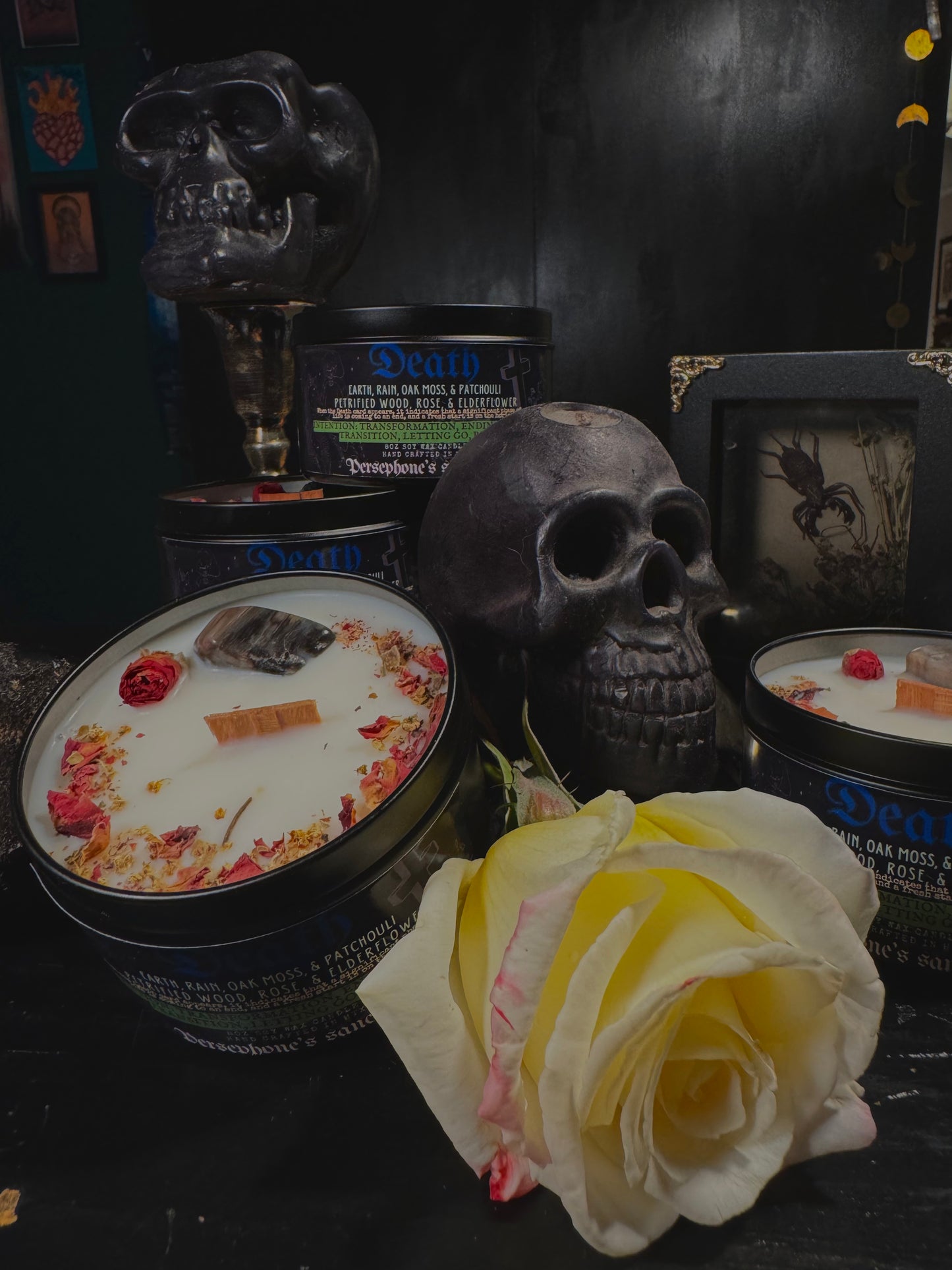 The Death Tarot Card Intention Candle