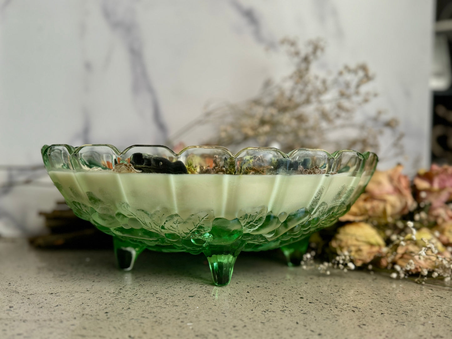 Vintage Harvest Grape Bowl Candle