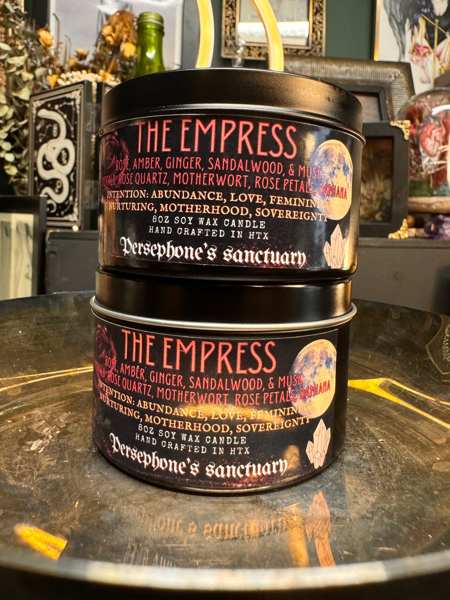 The Empress Tarot Card Intention Candle