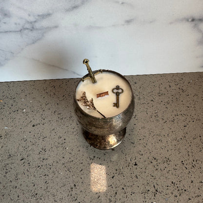 Silver Plated Goblet Candle