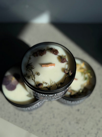 The Flora Obscura Candle Collection -Dark Botanical Handcrafted Ritual Candles-