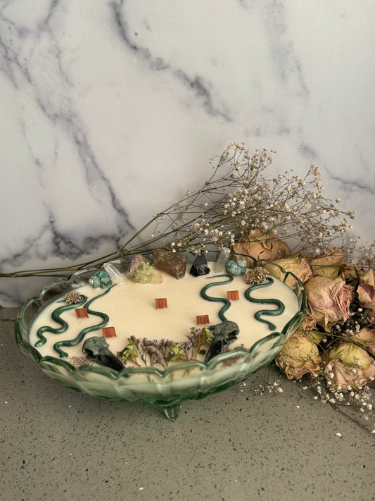 Vintage Harvest Grape Bowl Candle