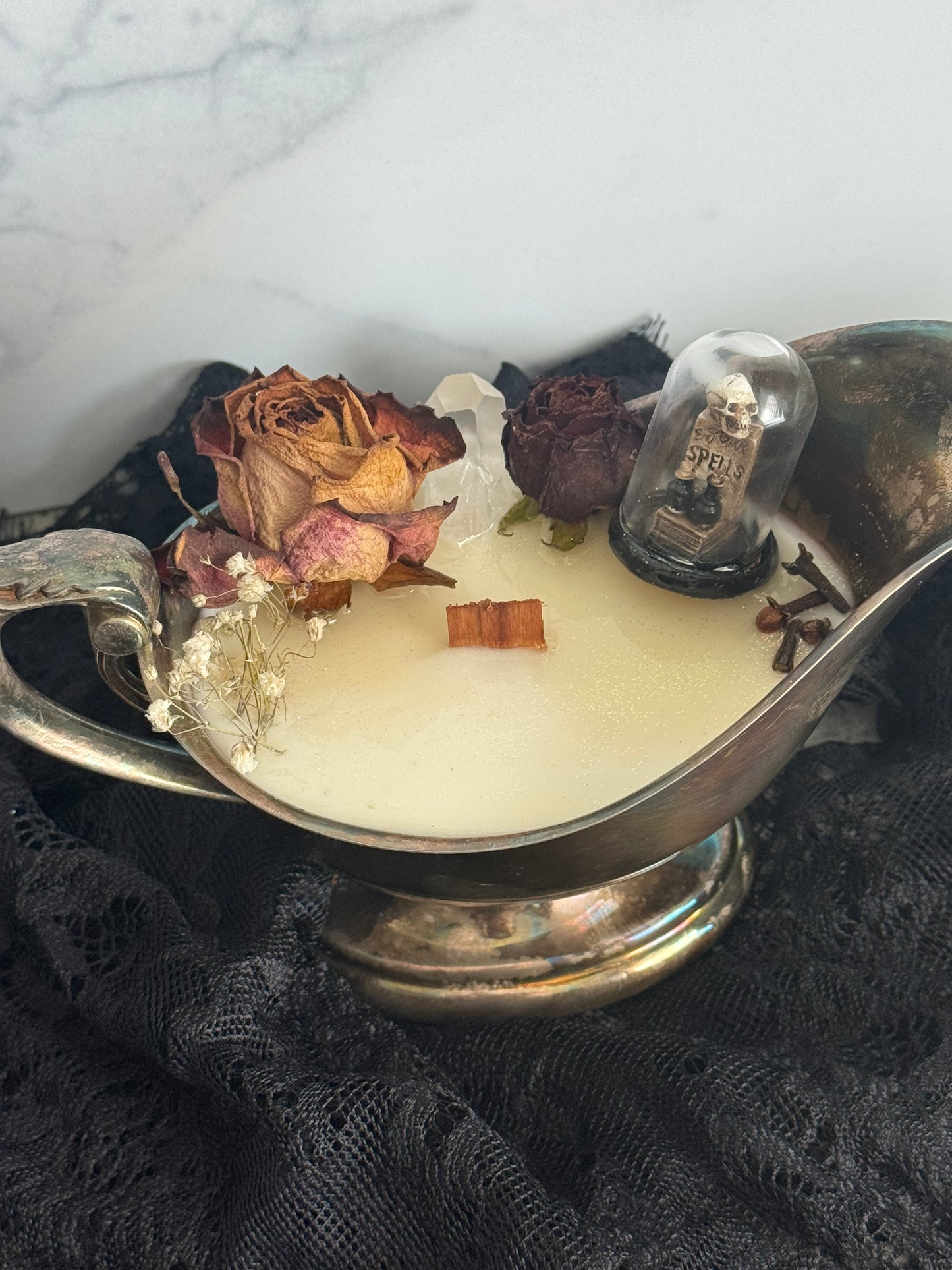 Silver Plated Gravy Boat Candle