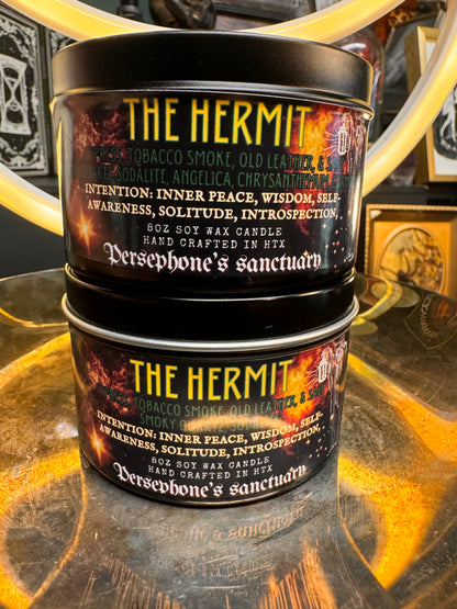 The Hermit Tarot Card Intention Candle