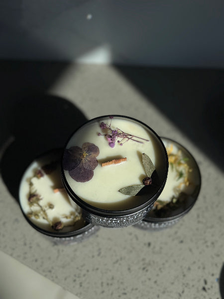 The Flora Obscura Candle Collection -Dark Botanical Handcrafted Ritual Candles-