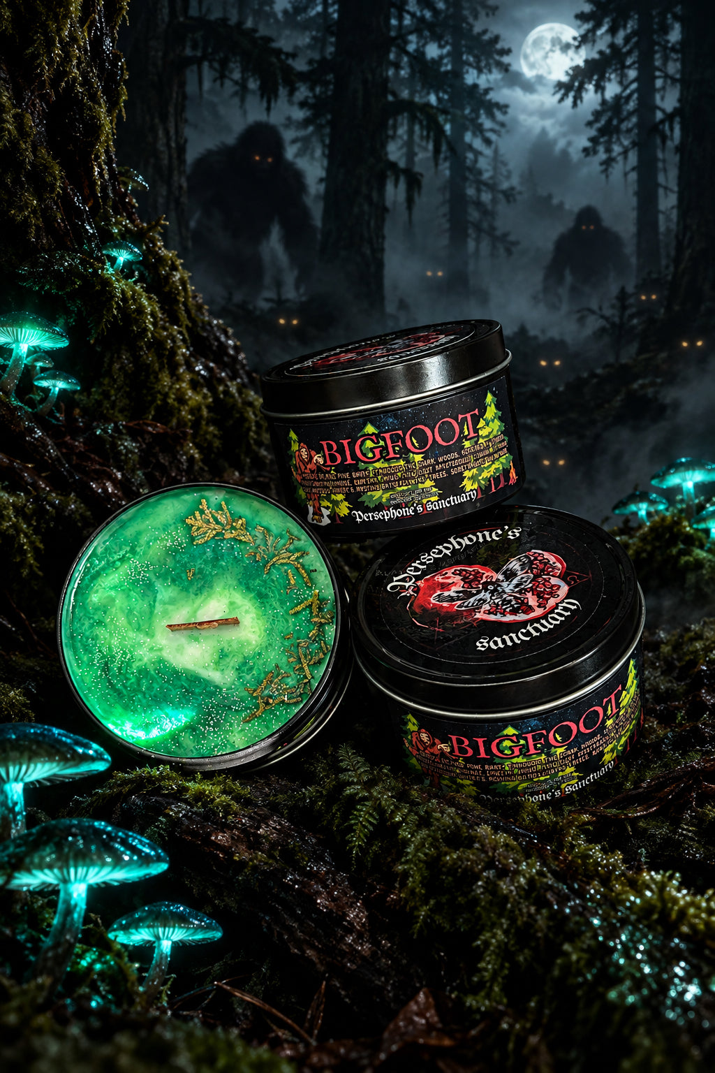 Bigfoot Cryptid Candle