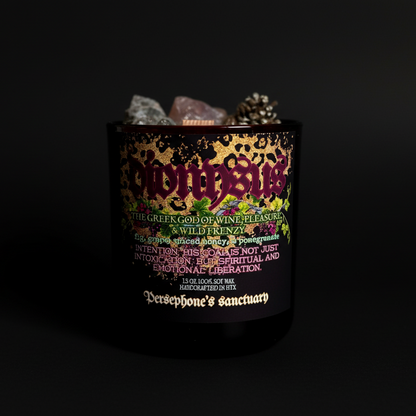 Dionysus Greek god candle 