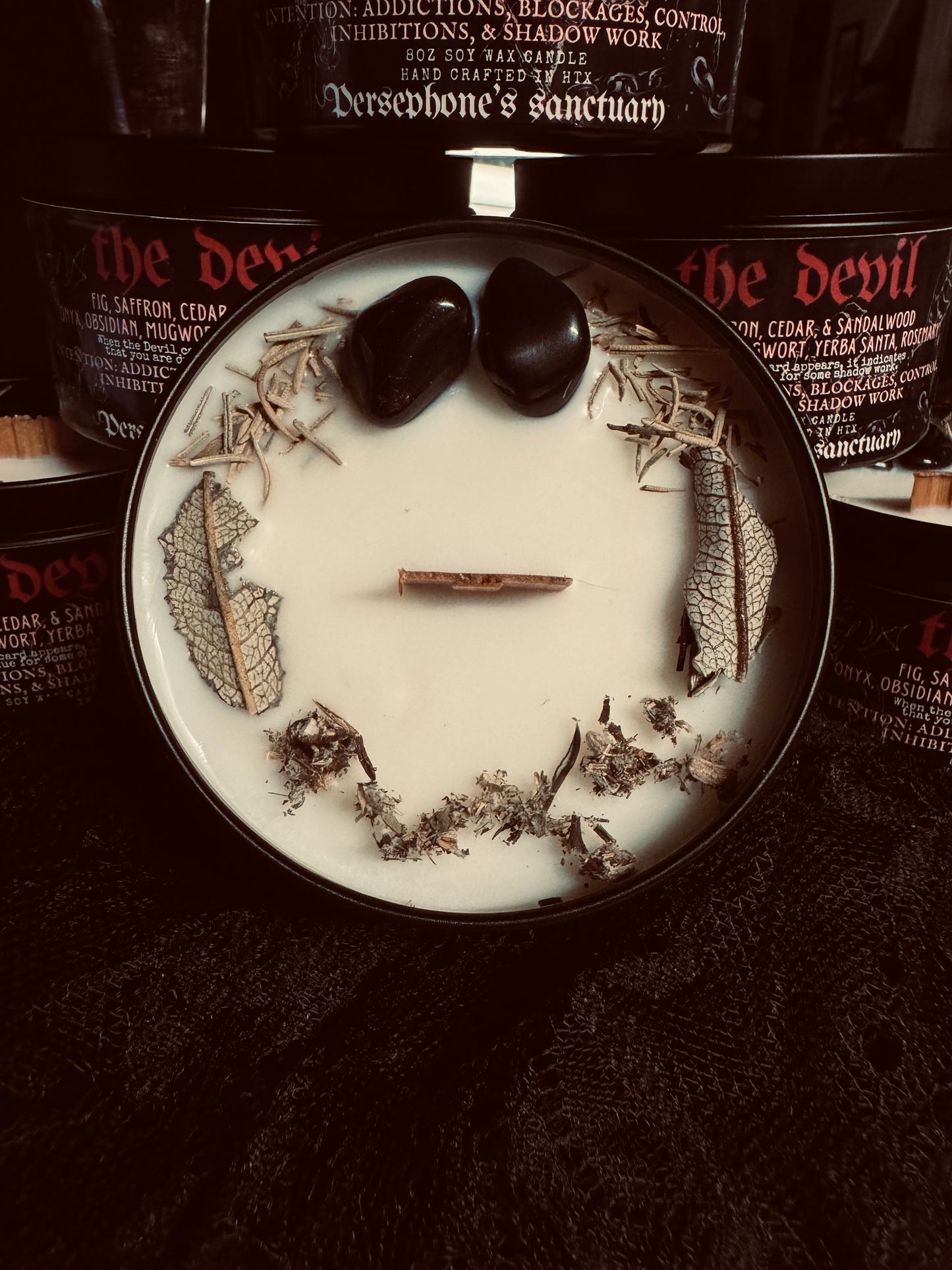 The Devil Tarot Card Intention Candle