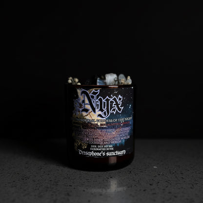 Nyx mythology goddess candle 